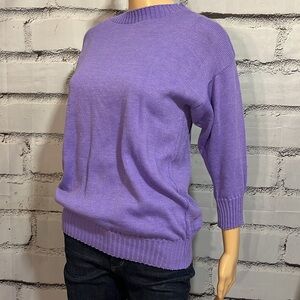 Vintage Jet Set 1980’s Purple Women’s Sweater Size Small